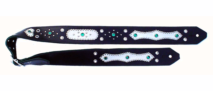 Candy Art's custom leather guitar strap