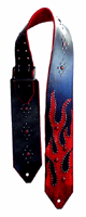 "Flames" guitar strap