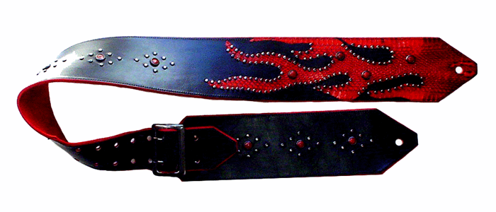 "Flames" guitar strap
