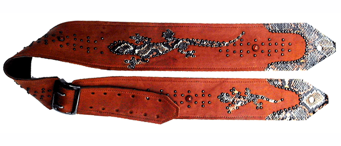 Gecko custom guitar strap