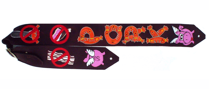vegetarian custom guitar strap