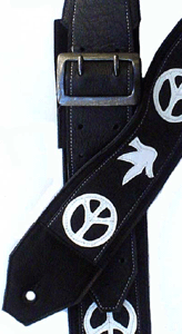 Neil Young guitar strap closeup