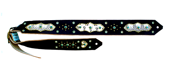 "Hunter" snakeskin guitar strap