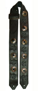 Black Silver Concho Guitar Strap