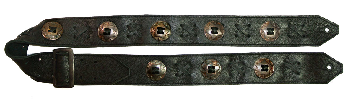 Black Concho Guitar Strap