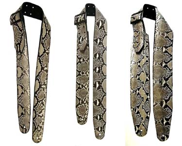 Burmese Python Skin Guitar Straps