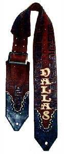 Custom Name Guitar Strap Dallas