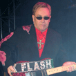 Elton John custom guitar strap sitcom pilot